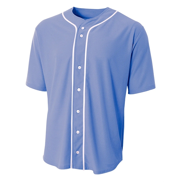 A4 Short Sleeve Full Button Baseball Top - A4 Short Sleeve Full Button Baseball Top - Image 10 of 68