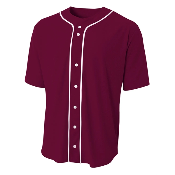 A4 Short Sleeve Full Button Baseball Top - A4 Short Sleeve Full Button Baseball Top - Image 11 of 68