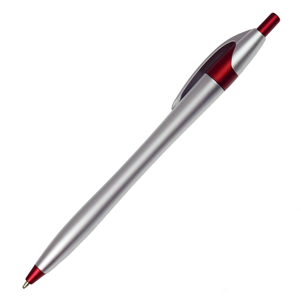 Silver Barrel European Design Ballpoint Pen w/Color Accents - Silver Barrel European Design Ballpoint Pen w/Color Accents - Image 4 of 4
