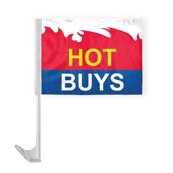 12" x 16" Advertising Car Flag - ePoly - 12" x 16" Advertising Car Flag - ePoly - Image 0 of 28
