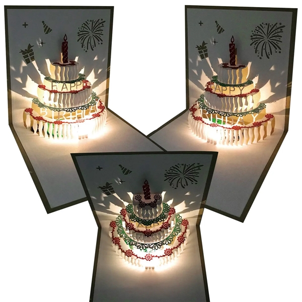 3D Cake Lighted Music Birthday Card - 3D Cake Lighted Music Birthday Card - Image 3 of 4