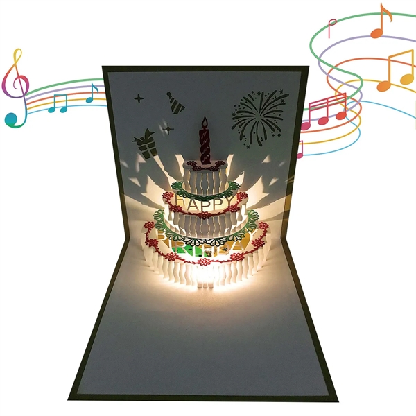 3D Cake Lighted Music Birthday Card - 3D Cake Lighted Music Birthday Card - Image 4 of 4