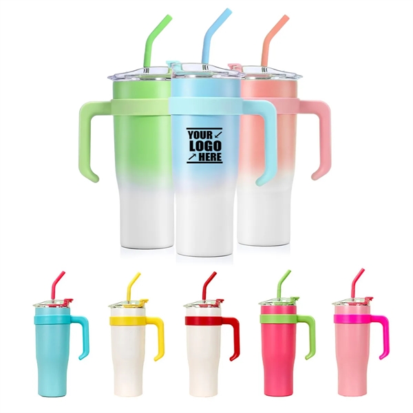 40oz Travel Double Wall Handle Tumbler - 40oz Travel Double Wall Handle Tumbler - Image 0 of 3