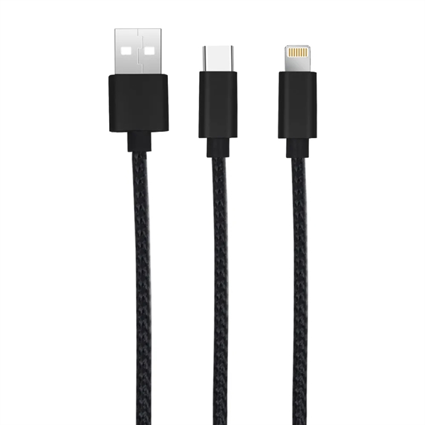 FlexCharge Duo USB-C & Lightning Cable - FlexCharge Duo USB-C & Lightning Cable - Image 2 of 9