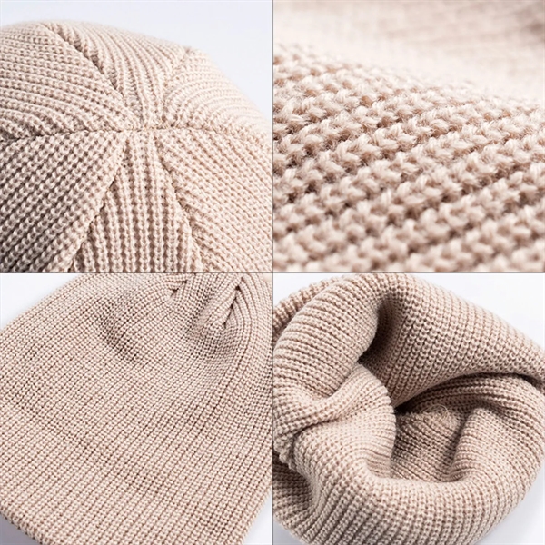 Warm Soft Knitted Beanie Hat Solid Color - Warm Soft Knitted Beanie Hat Solid Color - Image 1 of 18