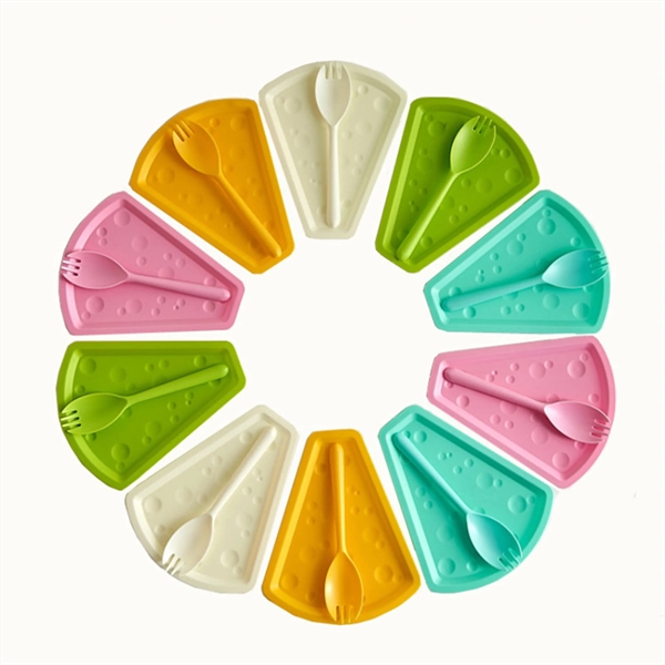 Disposable Plastic Cake Cutlery Set - Disposable Plastic Cake Cutlery Set - Image 1 of 3