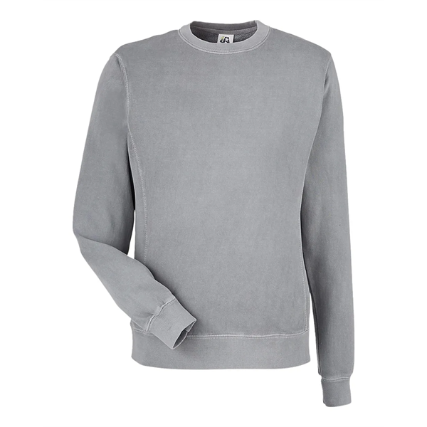 J. America Unisex Pigment-Dyed Fleece Crewneck Sweatshirt - J. America Unisex Pigment-Dyed Fleece Crewneck Sweatshirt - Image 4 of 16