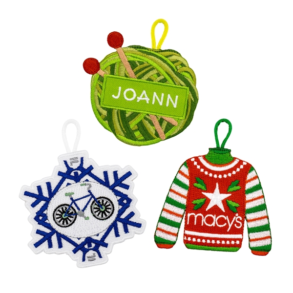 Custom Embroidered Holiday Ornaments - Custom Embroidered Holiday Ornaments - Image 0 of 18