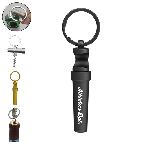 2 In1 Bottle & Wine Opener With Key Ring - 2 In1 Bottle & Wine Opener With Key Ring - Image 0 of 7