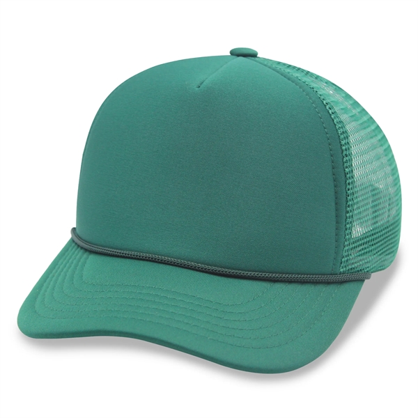 5 Panel Foam Mesh Back Trucker Cap w/Rope - 5 Panel Foam Mesh Back Trucker Cap w/Rope - Image 8 of 18