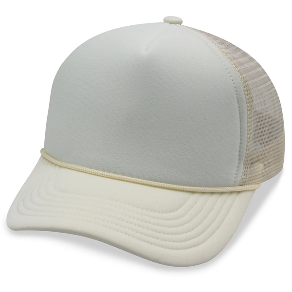 5 Panel Foam Mesh Back Trucker Cap w/Rope - 5 Panel Foam Mesh Back Trucker Cap w/Rope - Image 14 of 18