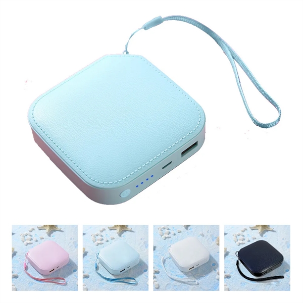 4000mAh Pocket Power Bank Portable Charger with Lanyard - 4000mAh Pocket Power Bank Portable Charger with Lanyard - Image 0 of 4