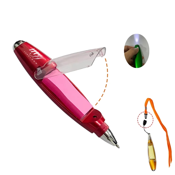 Self-Stick Notes Led Small Flashlight Ballpoint Pen - Self-Stick Notes Led Small Flashlight Ballpoint Pen - Image 1 of 1