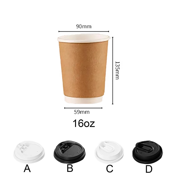 16 Oz Paper Cups with Lids - 16 Oz Paper Cups with Lids - Image 2 of 3