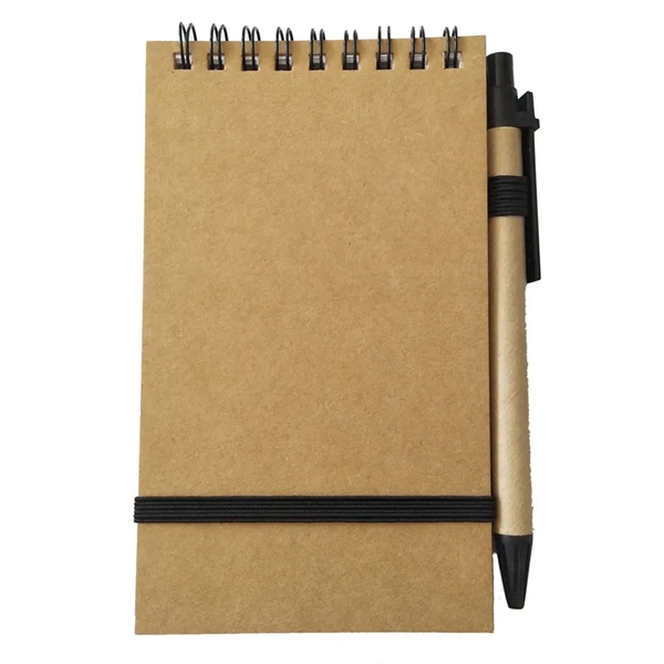 A6 Kraft Cover Spiral Notebooks - A6 Kraft Cover Spiral Notebooks - Image 1 of 2