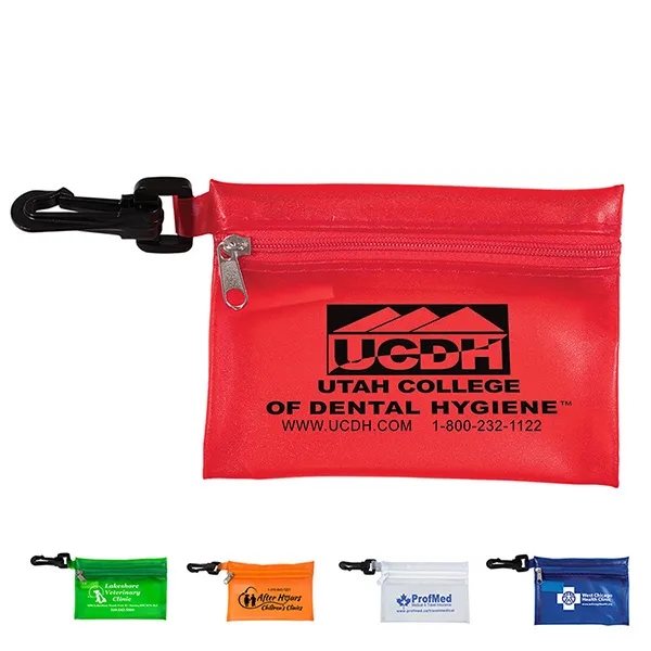 Translucent Zipper Storage Pouch with Plastic Hook