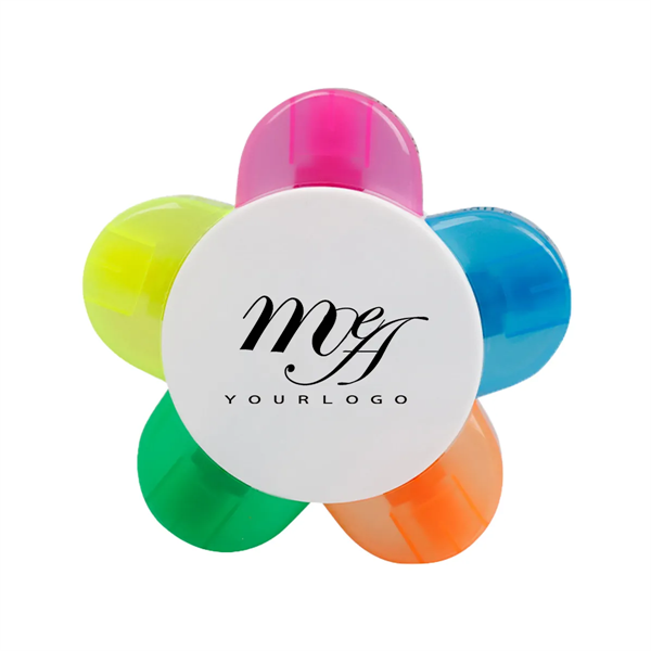 Flower Shape Marker Highlight Pen Highlighter Five Color
