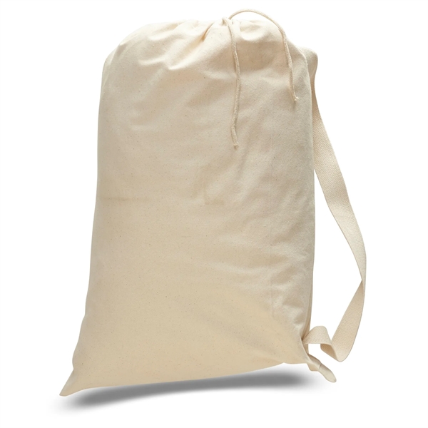 Canvas Drawstring Laundry Bag w/ Shoulder Strap 24"x34" - Canvas Drawstring Laundry Bag w/ Shoulder Strap 24"x34" - Image 3 of 3