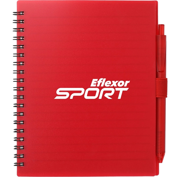 5.5'' x 7'' FSC® Recycled Spiral Notebook w/ RPET Pe - 5.5'' x 7'' FSC® Recycled Spiral Notebook w/ RPET Pe - Image 3 of 3