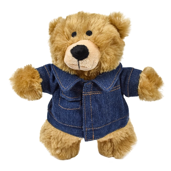 8.5" Standing Bailee Bear In A Jean Jacket - 8.5" Standing Bailee Bear In A Jean Jacket - Image 1 of 8