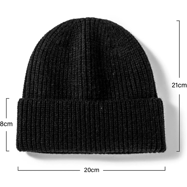 Unisex Cuffed Knitted Beanie With Custom Logo - Unisex Cuffed Knitted Beanie With Custom Logo - Image 19 of 19