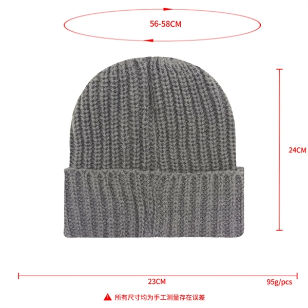 Premium Knitted Cuffed Winter Beanie - Premium Knitted Cuffed Winter Beanie - Image 15 of 18