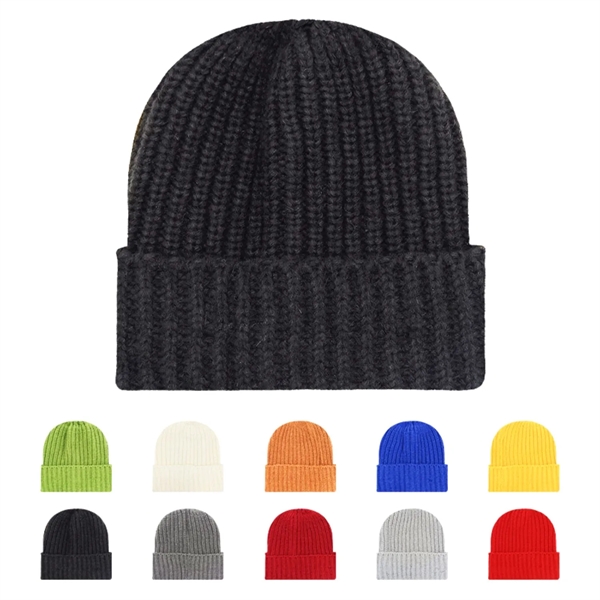 Premium Knitted Cuffed Winter Beanie - Premium Knitted Cuffed Winter Beanie - Image 18 of 18