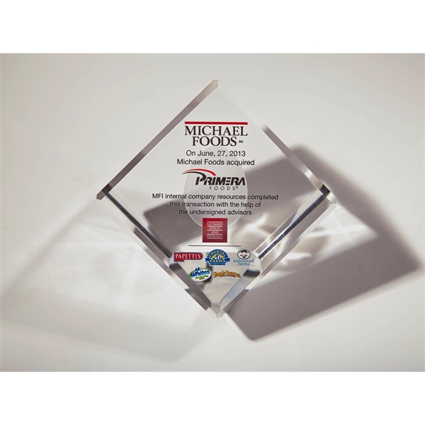 Cut Corner Beveled Crystal Cube Award - Cut Corner Beveled Crystal Cube Award - Image 3 of 5