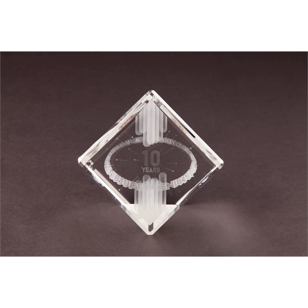 Cut Corner Beveled Crystal Cube Award - Cut Corner Beveled Crystal Cube Award - Image 4 of 5