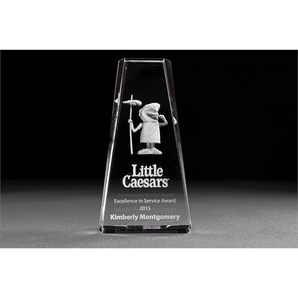 Crystal Faceted Taper Tower Award - Crystal Faceted Taper Tower Award - Image 2 of 3