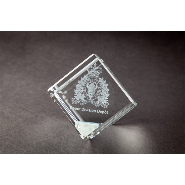 Cut Corner Beveled Crystal Cube Award - Cut Corner Beveled Crystal Cube Award - Image 2 of 5