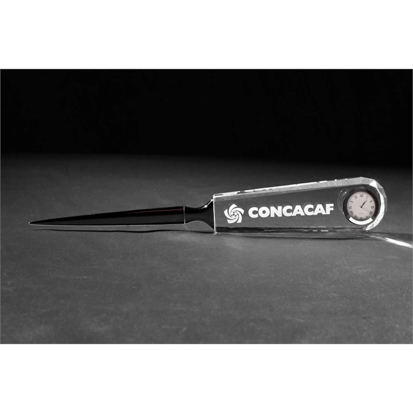 Letter Opener with Crystal Handle & Clock - Letter Opener with Crystal Handle & Clock - Image 0 of 0