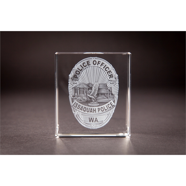 Thin Cut Rectangle Crystal Award - Thin Cut Rectangle Crystal Award - Image 2 of 11