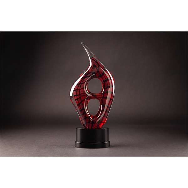 Basilla Art Glass Sculpture with Base - Basilla Art Glass Sculpture with Base - Image 0 of 1