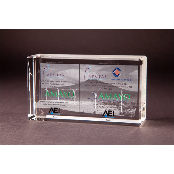 Thin Cut Rectangle Crystal Award - Thin Cut Rectangle Crystal Award - Image 7 of 11