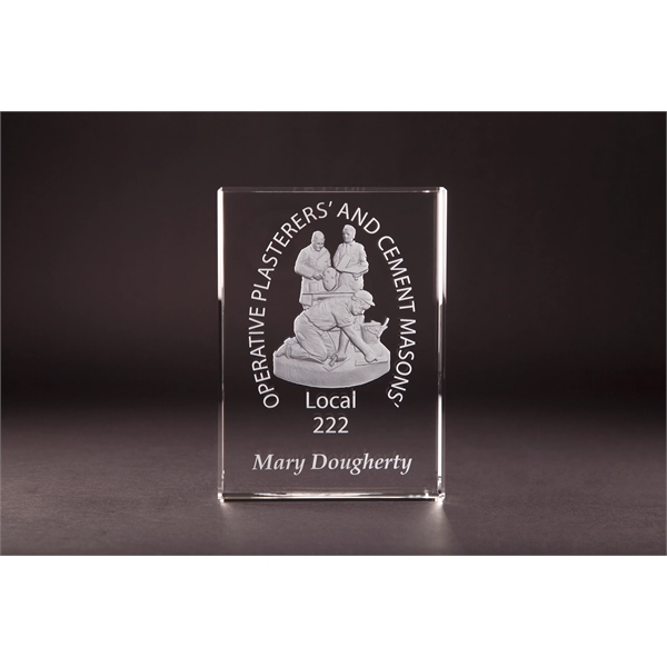 Thin Cut Rectangle Crystal Award - Thin Cut Rectangle Crystal Award - Image 9 of 11