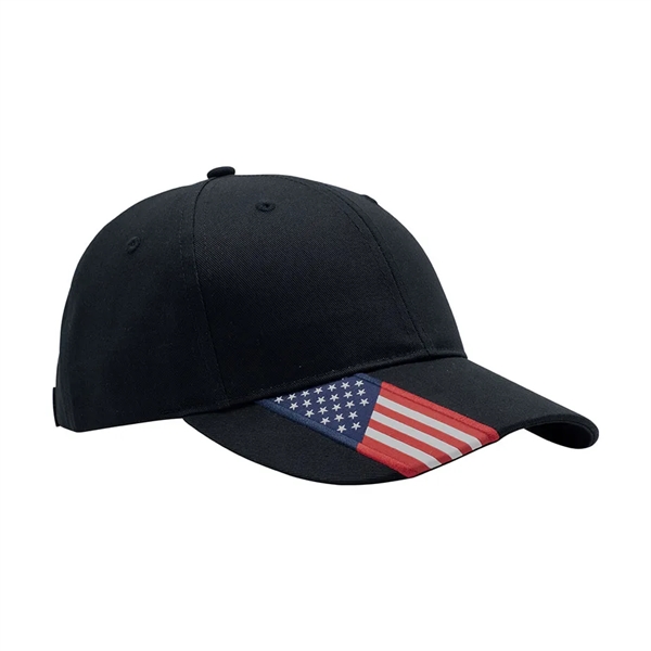 Cotton Twill USA Flag Cap - Cotton Twill USA Flag Cap - Image 9 of 9