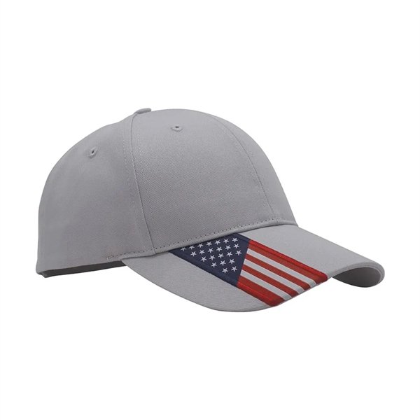 Cotton Twill USA Flag Cap - Cotton Twill USA Flag Cap - Image 5 of 9