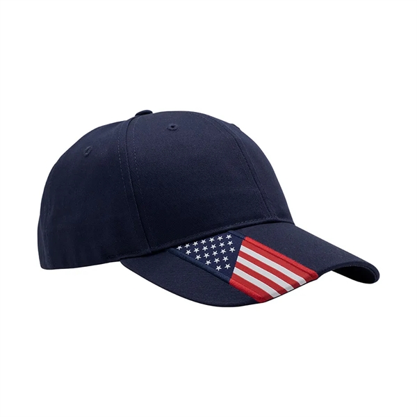 Cotton Twill USA Flag Cap - Cotton Twill USA Flag Cap - Image 4 of 9