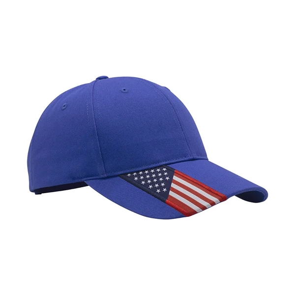 Cotton Twill USA Flag Cap - Cotton Twill USA Flag Cap - Image 1 of 9