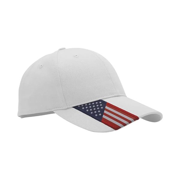 Cotton Twill USA Flag Cap - Cotton Twill USA Flag Cap - Image 0 of 9