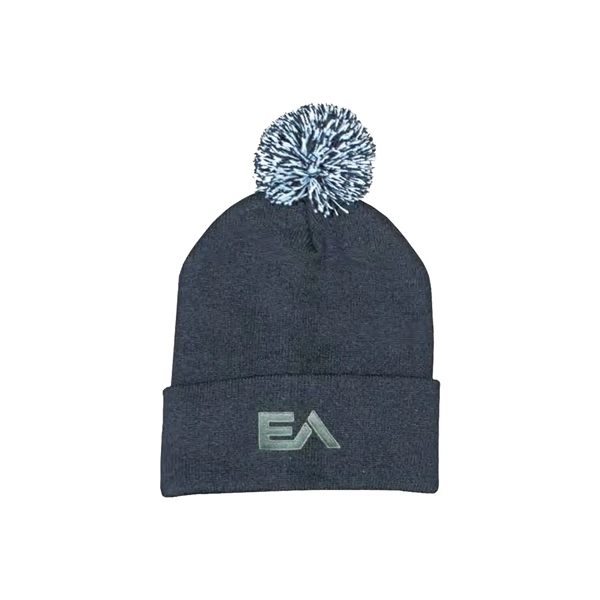 Acrylic Beanie with PomPom - Acrylic Beanie with PomPom - Image 0 of 8