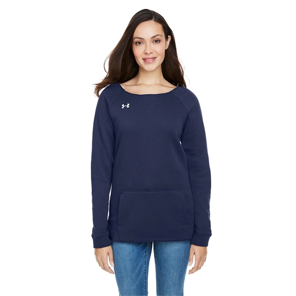 Under Armour Ladies' Hustle Fleece Crewneck Sweatshirt - Under Armour Ladies' Hustle Fleece Crewneck Sweatshirt - Image 5 of 26