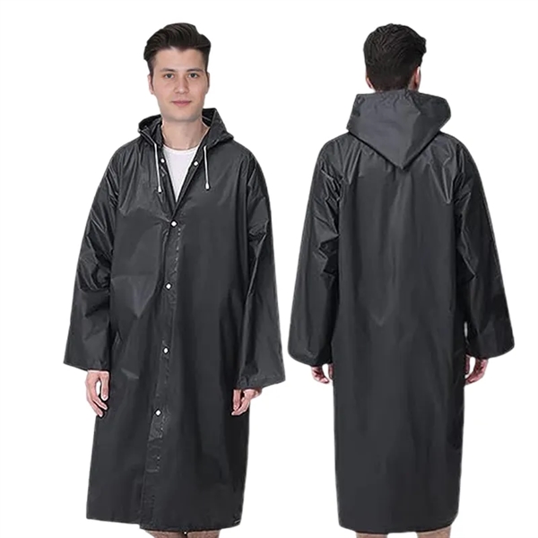 Reusable Rain Poncho For Adults - Reusable Rain Poncho For Adults - Image 1 of 9