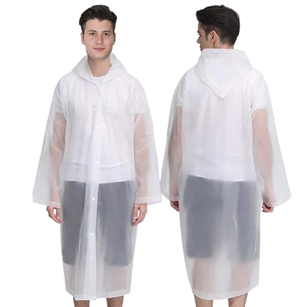 Reusable Rain Poncho For Adults - Reusable Rain Poncho For Adults - Image 3 of 9