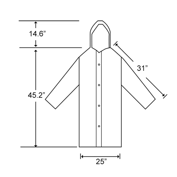 Reusable Rain Poncho For Adults - Reusable Rain Poncho For Adults - Image 8 of 9