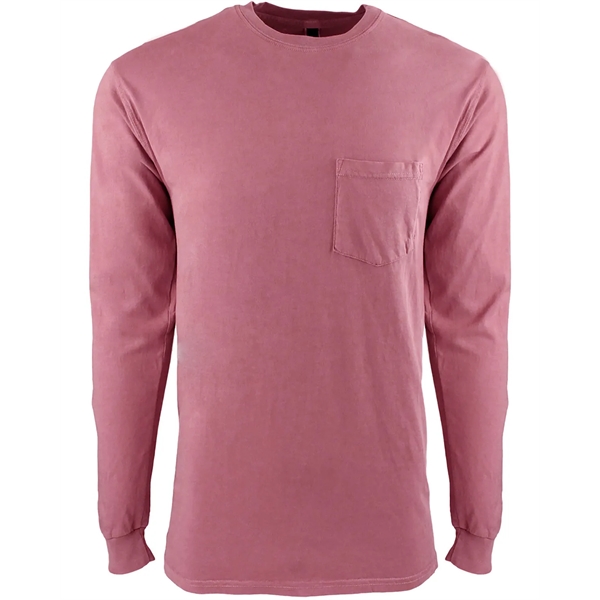 Next Level Apparel Adult Inspired Dye Long-Sleeve Crew wi...