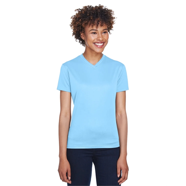 UltraClub Ladies' Cool & Dry Sport V-Neck T-Shirt - UltraClub Ladies' Cool & Dry Sport V-Neck T-Shirt - Image 10 of 14