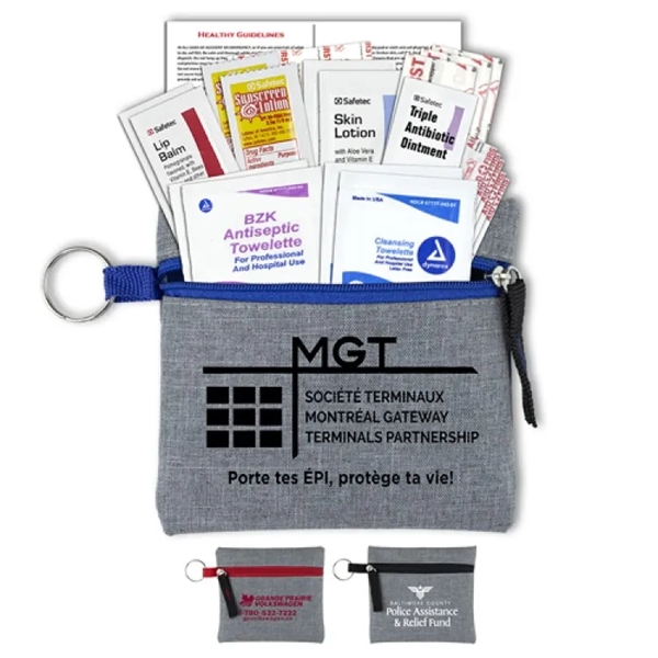 Naomi 20 Piece First Aid Kit in Stylish Heathered Pouch