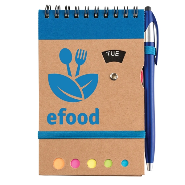 Jot & Go 3.75 x 5.75 Cardboard Spiral Journal with Pen - Jot & Go 3.75 x 5.75 Cardboard Spiral Journal with Pen - Image 0 of 10